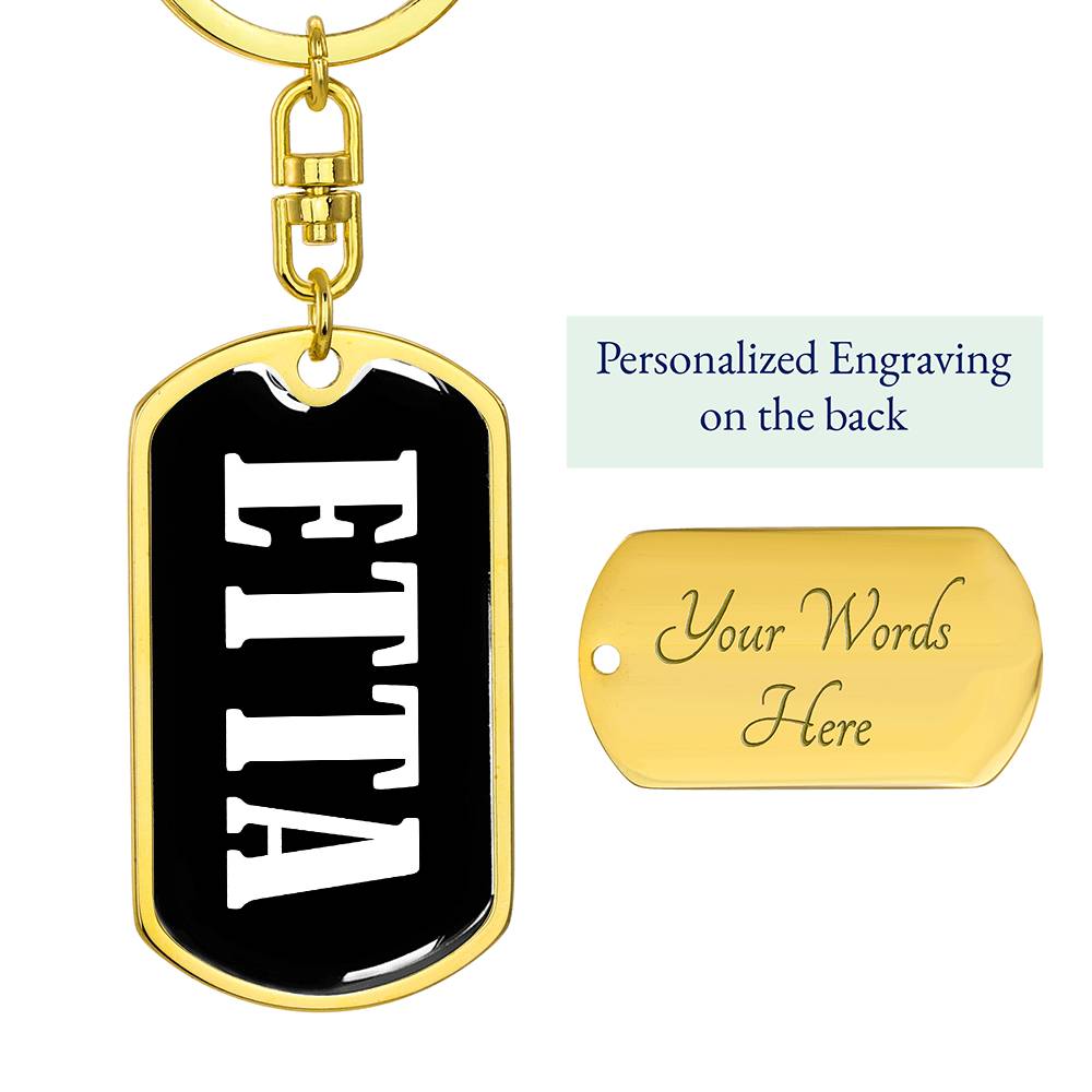 Etta v03 - Luxury Dog Tag Keychain
