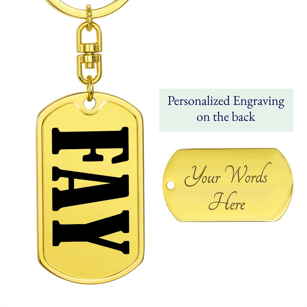 Fay v01 - Luxury Dog Tag Keychain