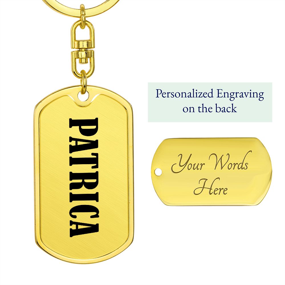 Patrica v01 - Luxury Dog Tag Keychain