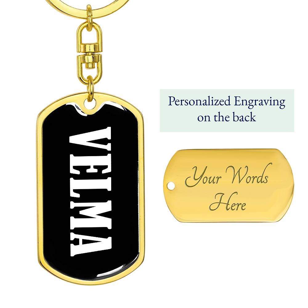 Velma v01w - Luxury Dog Tag Keychain