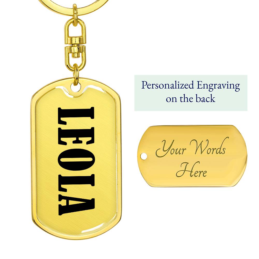 Leola v01 - Luxury Dog Tag Keychain