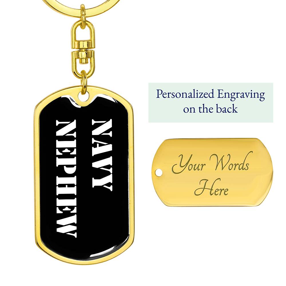 Navy Nephew v3 - Luxury Dog Tag Keychain
