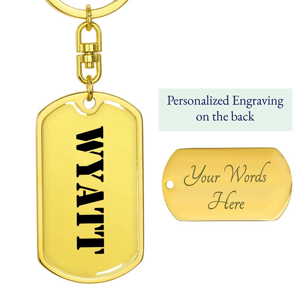 Wyatt - Luxury Dog Tag Keychain