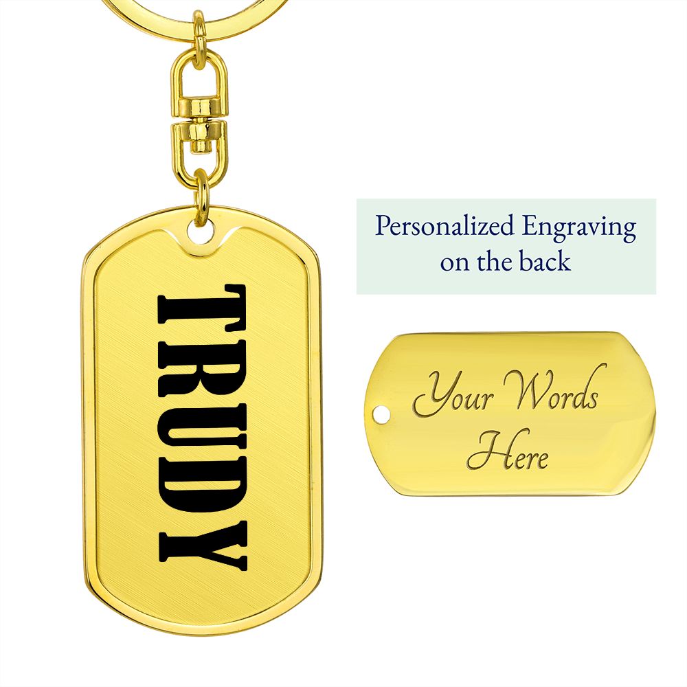 Trudy v01 - Luxury Dog Tag Keychain