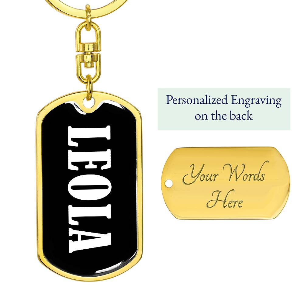 Leola v03 - Luxury Dog Tag Keychain