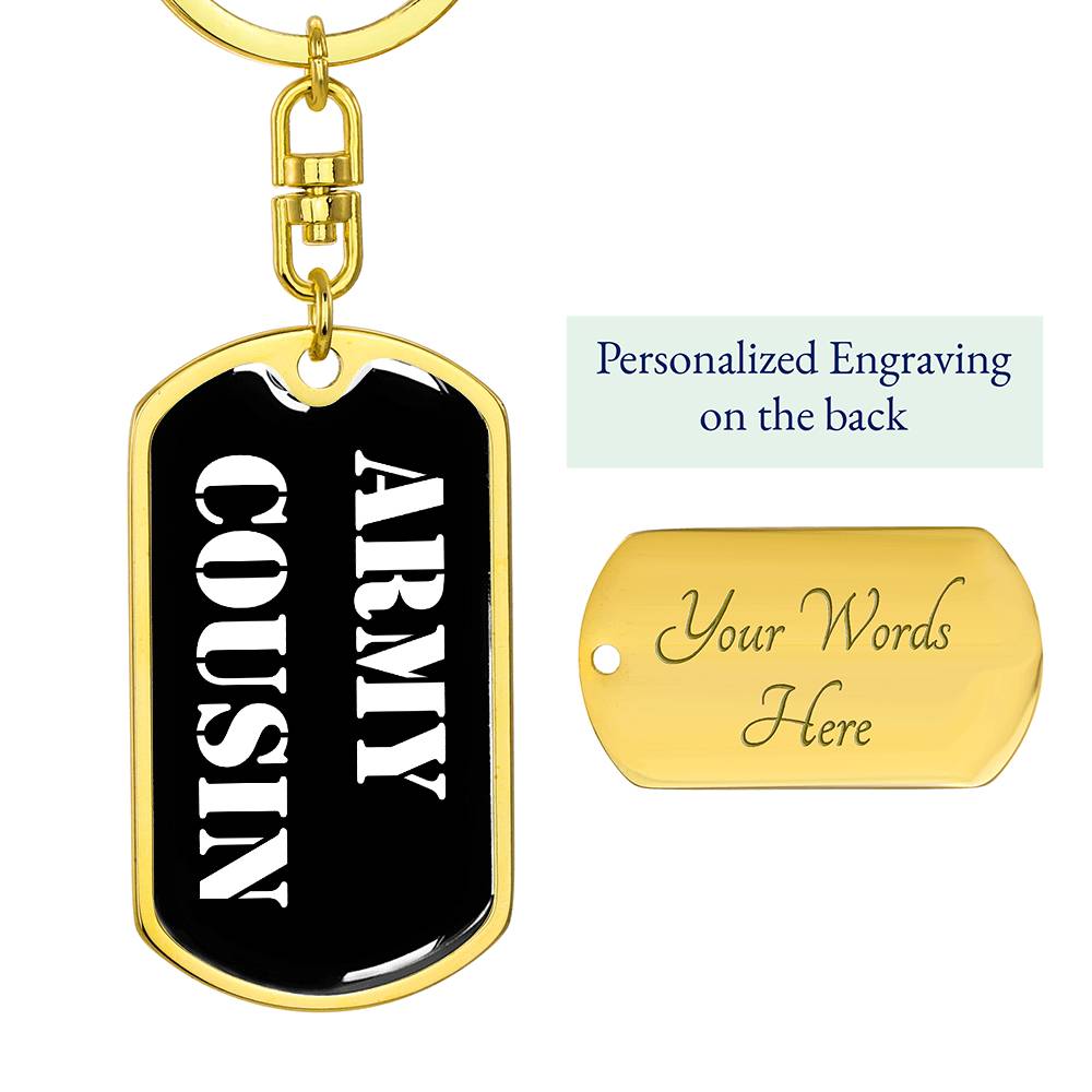 Army Cousin v3 - Luxury Dog Tag Keychain