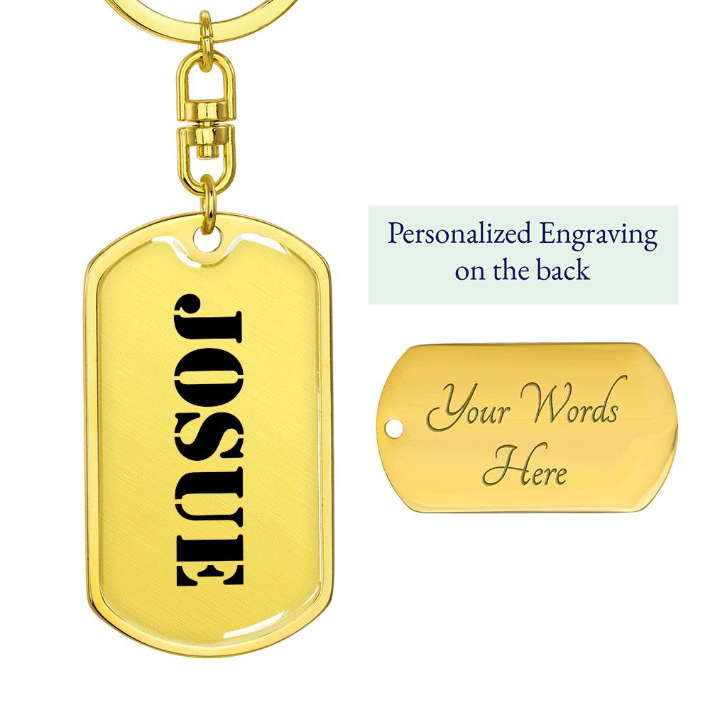 Josue - Luxury Dog Tag Keychain
