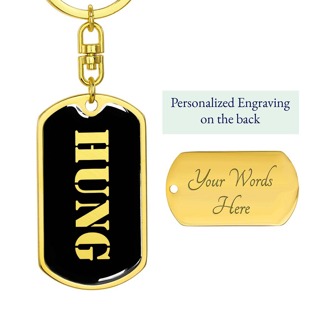 Hung v2 - Luxury Dog Tag Keychain