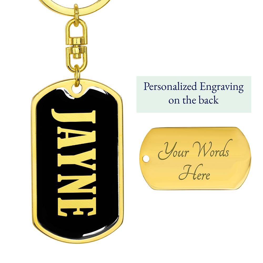 Jayne v02 - Luxury Dog Tag Keychain