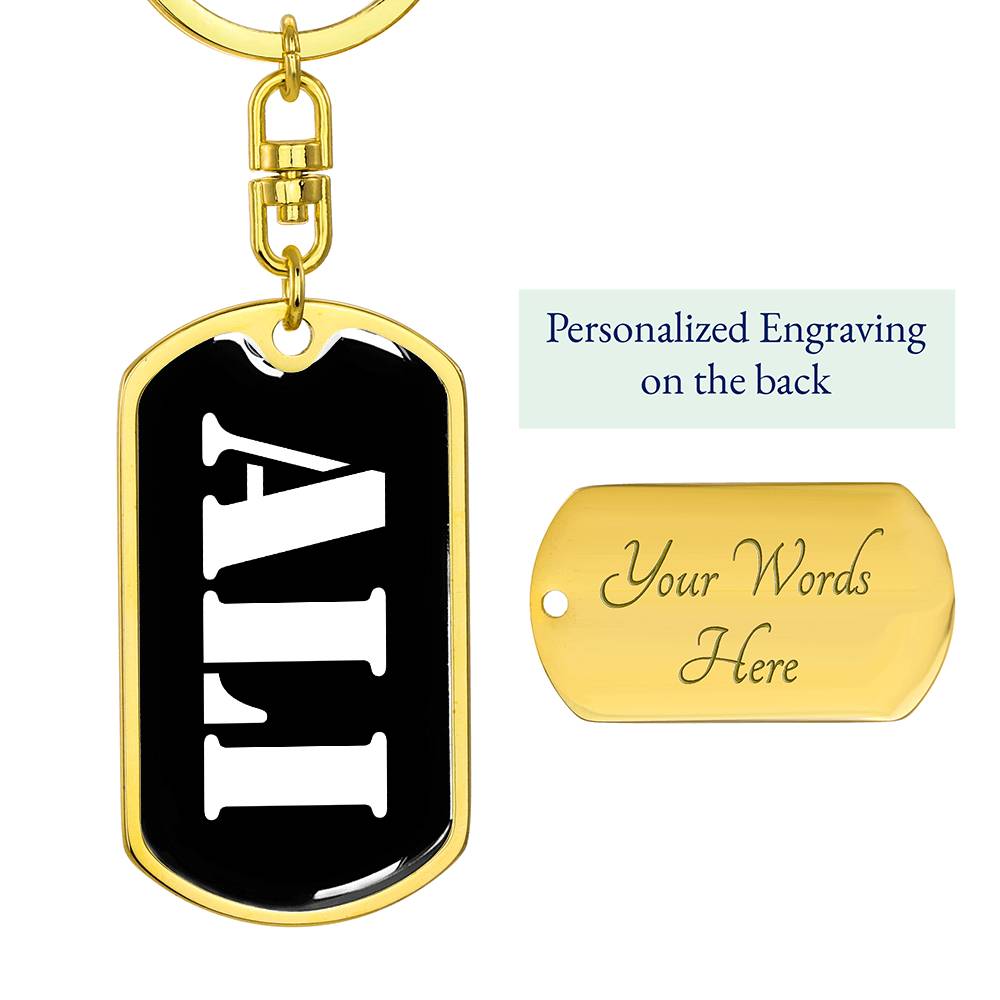 Ali v2 - Luxury Dog Tag Keychain