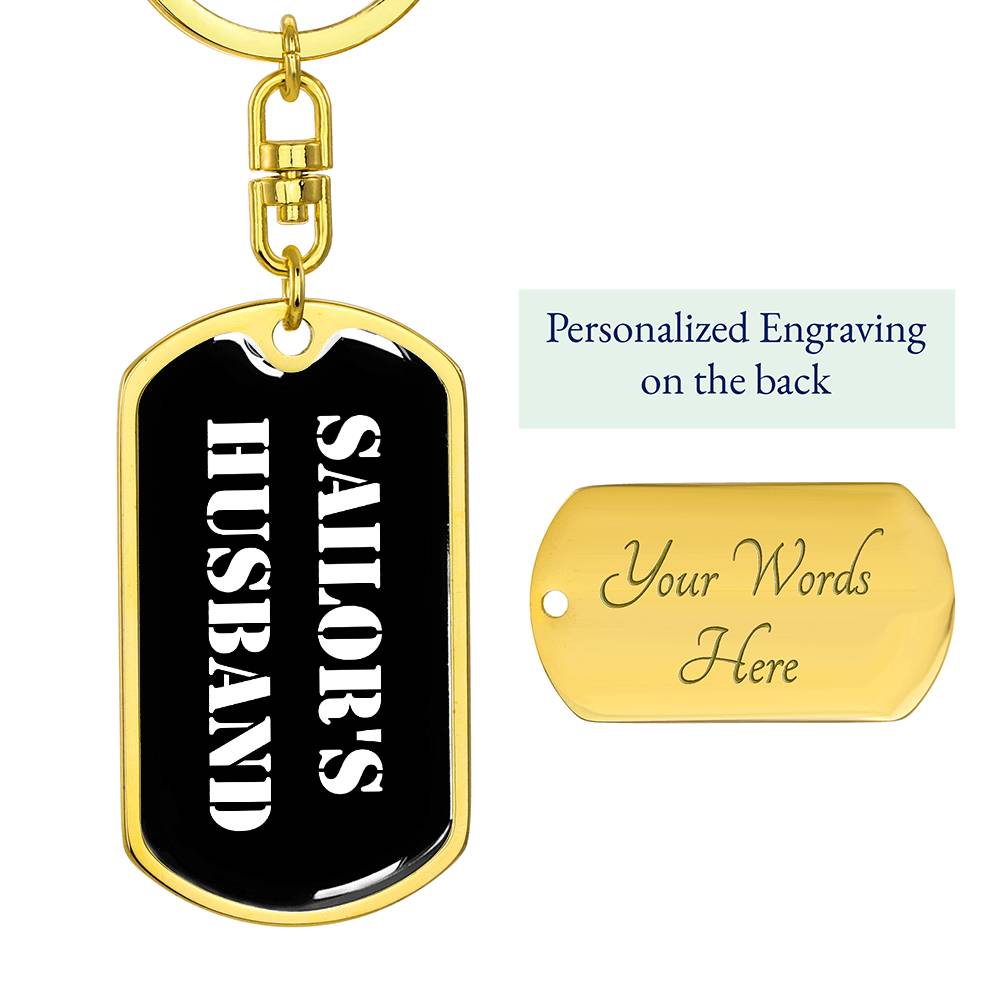 Sailor's Husband v3 - Luxury Dog Tag Keychain