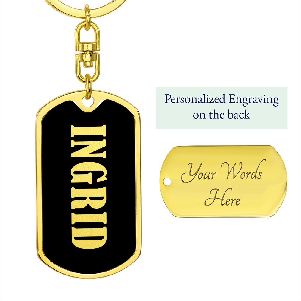 Ingrid v02 - Luxury Dog Tag Keychain