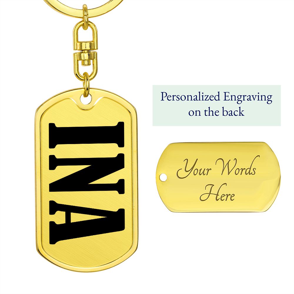 Ina v01 - Luxury Dog Tag Keychain