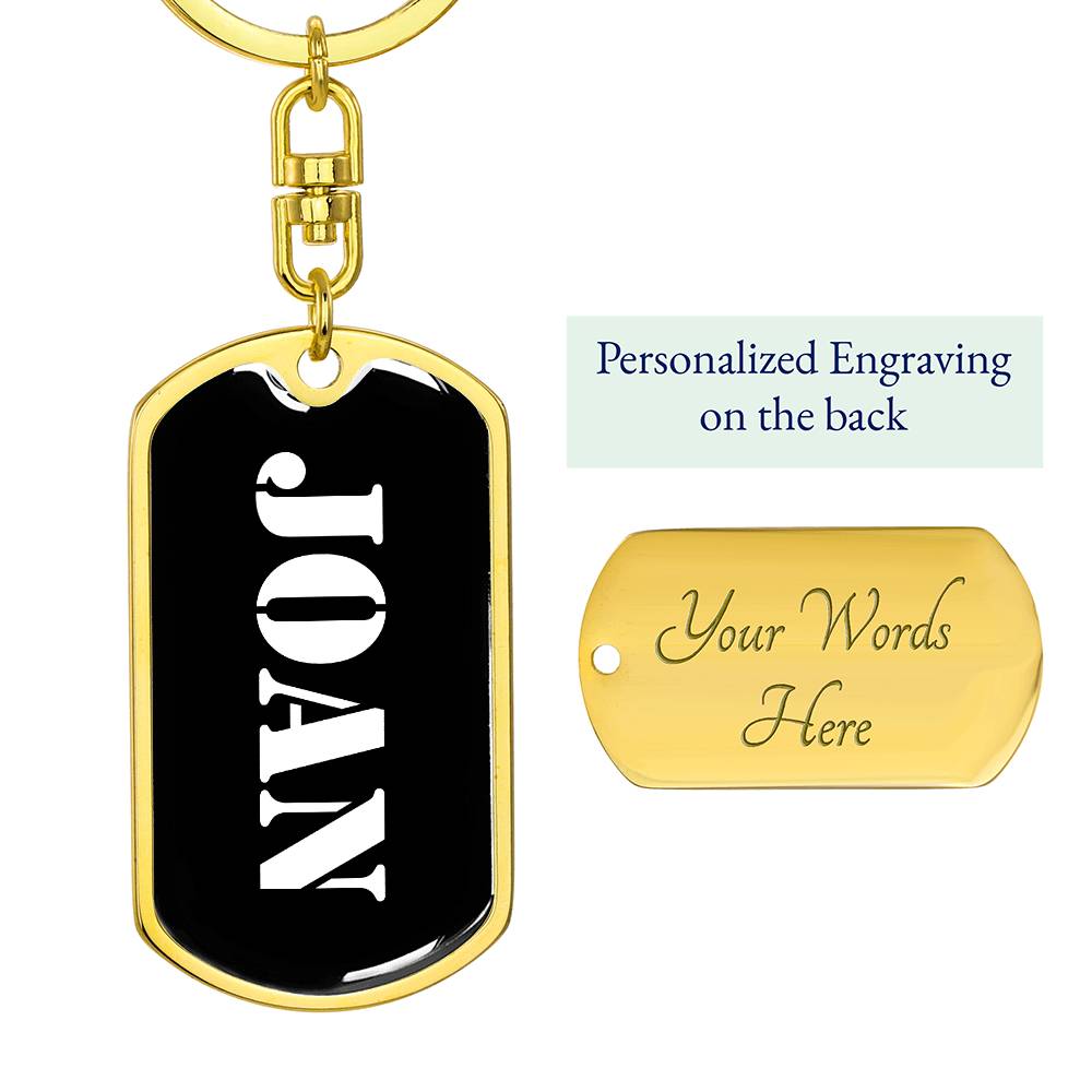 Joan v3 - Luxury Dog Tag Keychain