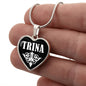 Trina v03 - Heart Pendant Luxury Necklace