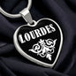 Lourdes v03 - Heart Pendant Luxury Necklace