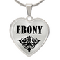 Ebony v01 - Heart Pendant Luxury Necklace