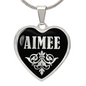 Aimee v02 - Heart Pendant Luxury Necklace