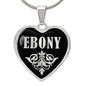 Ebony v02 - Heart Pendant Luxury Necklace