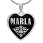 Marla v02 - Heart Pendant Luxury Necklace