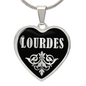 Lourdes v02 - Heart Pendant Luxury Necklace