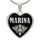 Marina v02 - Heart Pendant Luxury Necklace