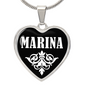 Marina v03 - Heart Pendant Luxury Necklace