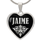Jaime v02 - Heart Pendant Luxury Necklace