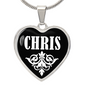 Chris v03 - Heart Pendant Luxury Necklace