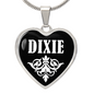 Dixie v03 - Heart Pendant Luxury Necklace