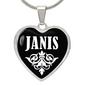 Janis v03 - Heart Pendant Luxury Necklace