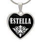 Estella v03 - Heart Pendant Luxury Necklace