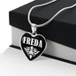 Freda v03 - Heart Pendant Luxury Necklace
