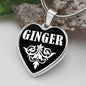 Ginger v03 - Heart Pendant Luxury Necklace