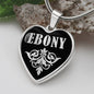 Ebony v02 - Heart Pendant Luxury Necklace