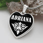 Adriana v03 - Heart Pendant Luxury Necklace