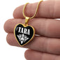 Tara v01w - 18k Gold Finished Heart Pendant Luxury Necklace