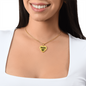 Trisha v01 - 18k Gold Finished Heart Pendant Luxury Necklace