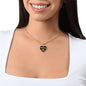 Abigail v02 - 18k Gold Finished Heart Pendant Luxury Necklace