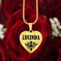 Lucinda v01 - 18k Gold Finished Heart Pendant Luxury Necklace
