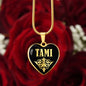 Tami v02 - 18k Gold Finished Heart Pendant Luxury Necklace