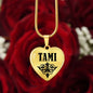 Tami v01 - 18k Gold Finished Heart Pendant Luxury Necklace
