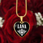 Lana v03 - 18k Gold Finished Heart Pendant Luxury Necklace