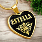 Estella v02 - 18k Gold Finished Heart Pendant Luxury Necklace