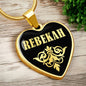 Rebekah v02 - 18k Gold Finished Heart Pendant Luxury Necklace