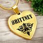 Brittney v01 - 18k Gold Finished Heart Pendant Luxury Necklace