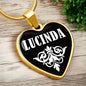 Lucinda v03 - 18k Gold Finished Heart Pendant Luxury Necklace