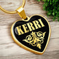 Kerri v02 - 18k Gold Finished Heart Pendant Luxury Necklace