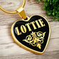 Lottie v02 - 18k Gold Finished Heart Pendant Luxury Necklace