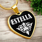 Estella v03 - 18k Gold Finished Heart Pendant Luxury Necklace